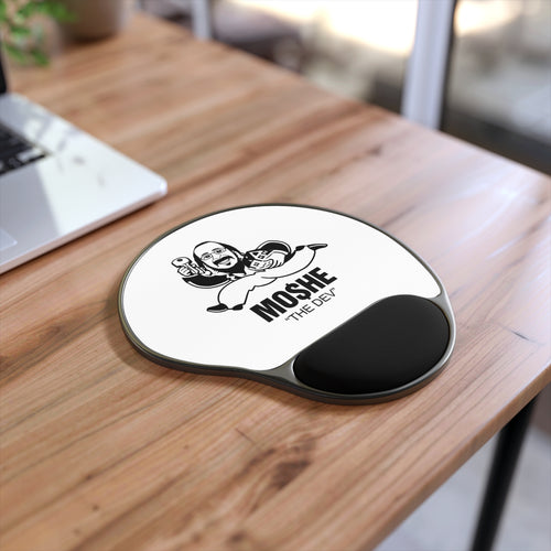 "Moshe the Dev" Mouse Pad with Wrist Rest Ergonomic Gaming & Office Pad