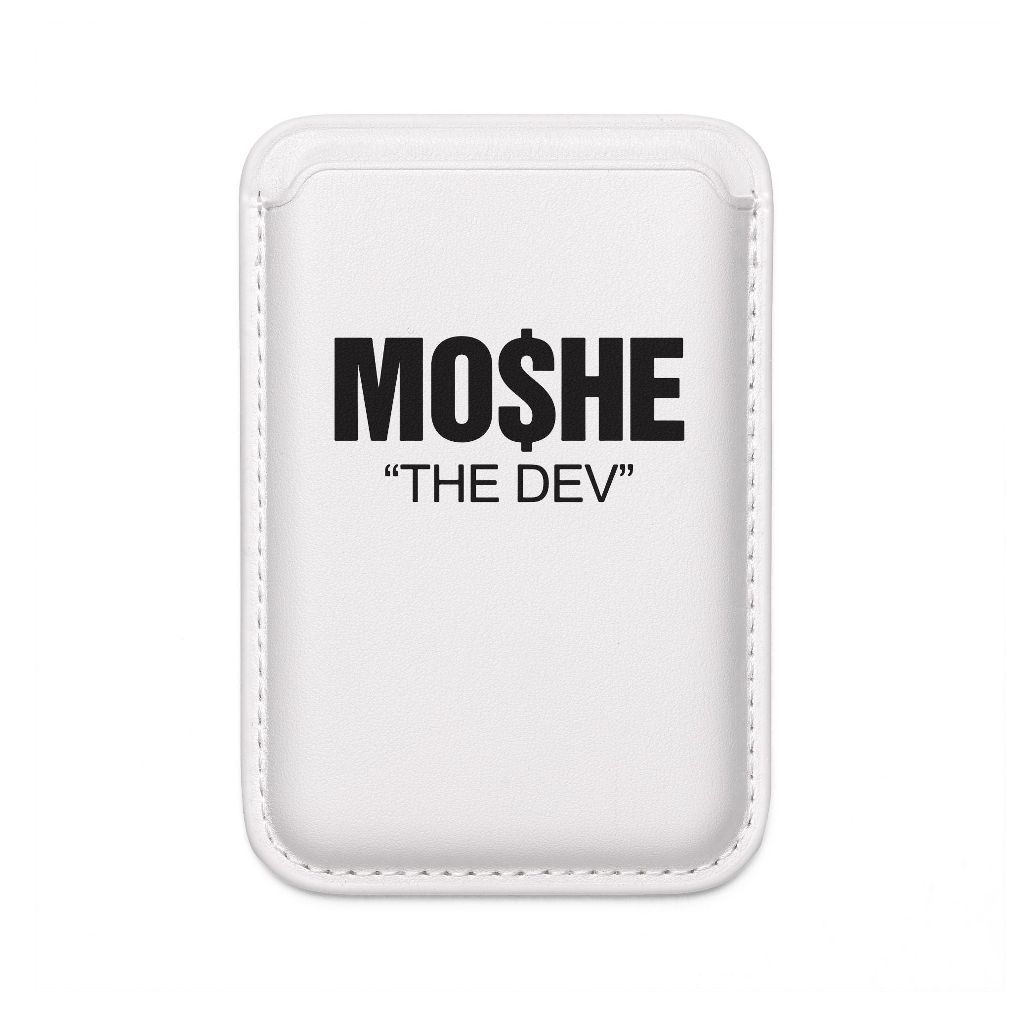 "Moshe The Dev" Text Vegan Wallet